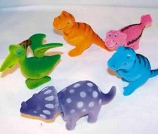 2 MOVING HEAD DINOSAUR dinos bobbing animals auto toys prehistoric bobble heads