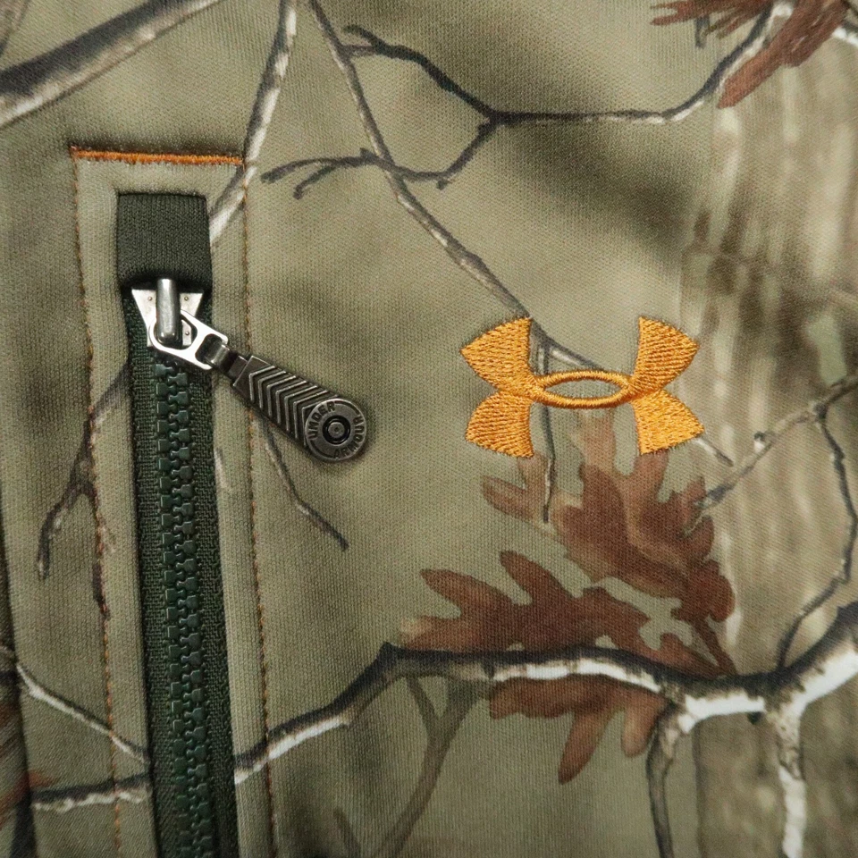 Under Armour Pullover Mens Small Brown Camo Fleece Quarter Zip Scent Control - Image 4 of 4