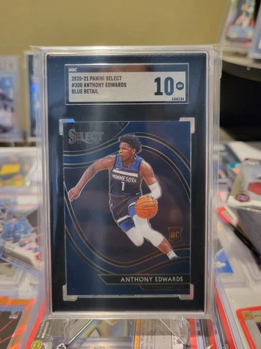 5103 Anthony Edwards 2020 Panini Select Courtside Blue Retail RC 300 SGC 10