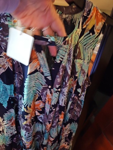 Umgee USA Summer Dress Women M Sleeveless Bohemian Tunic Tropical Relaxed Fit - 第 2/6 張圖片
