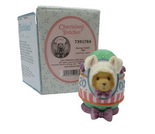 Cherished Teddies Bear 2001 Bunny Outfit Egg  739278A BOX  CERTIFICATE RARE 