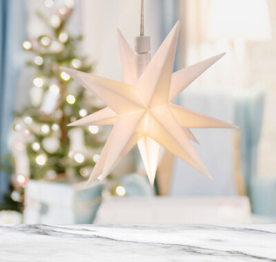 Weihnachts-LED-Stern in 3D zum Hängen 12cm Leuchtstern Weihnachtsstern Deko 4251699822916