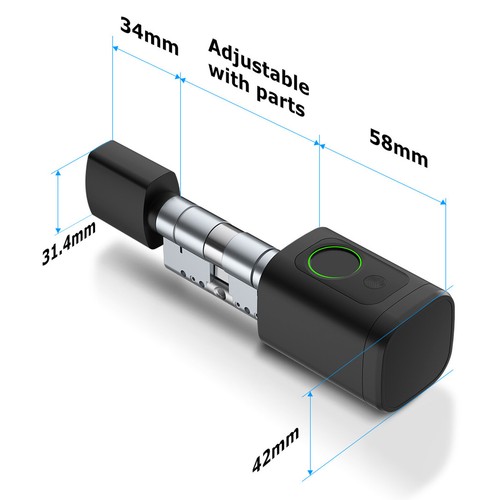 Keyless Smart Door Lock Cylinder Finger prints Tuya Remote Control Smart Lock - Picture 19 of 27