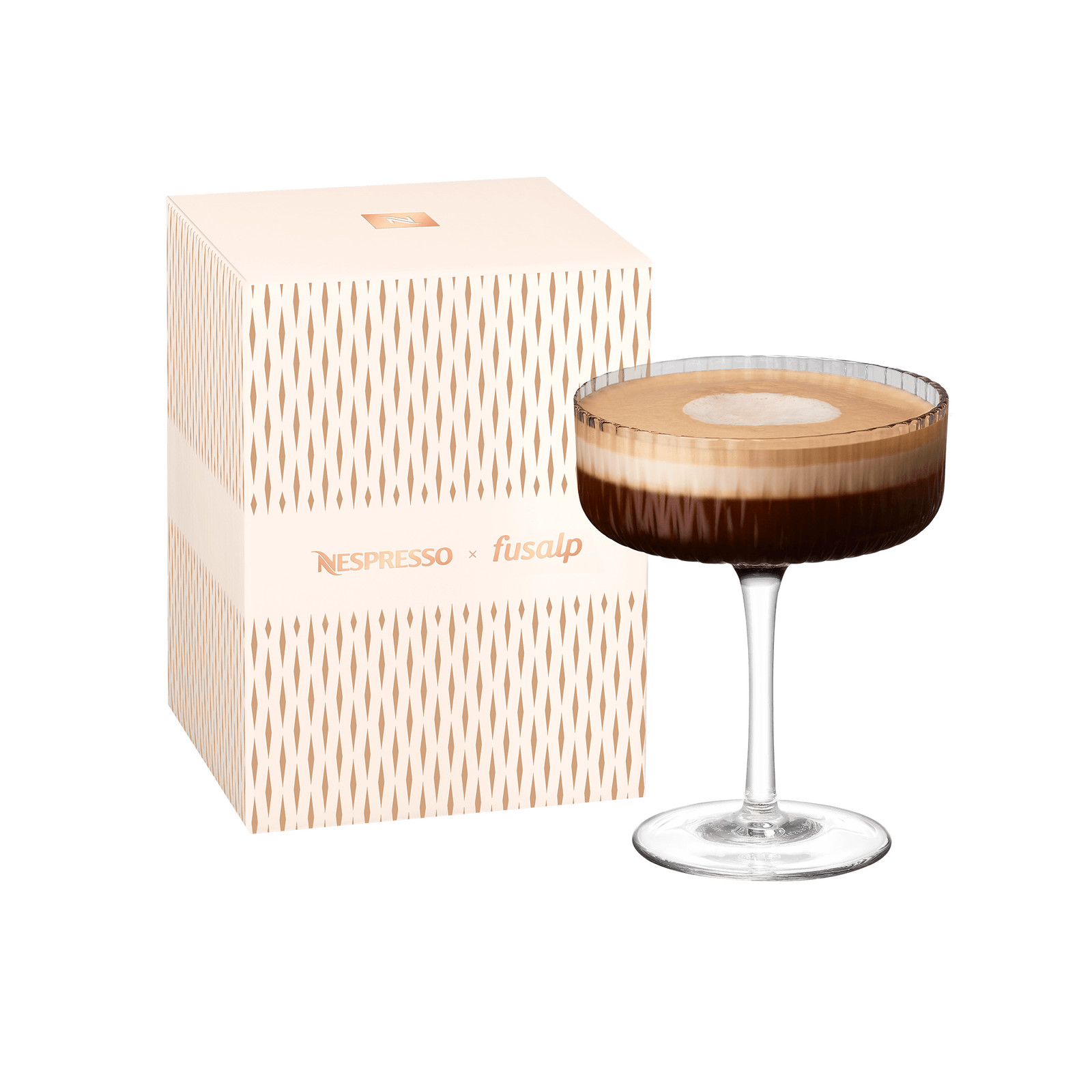 Nespresso Martini Glass Set Holiday Limited Edition BARISTA COCKTAIL Fusalp X