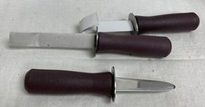 Lot of 3 Oyster Shucker Knife with Hand-Guard