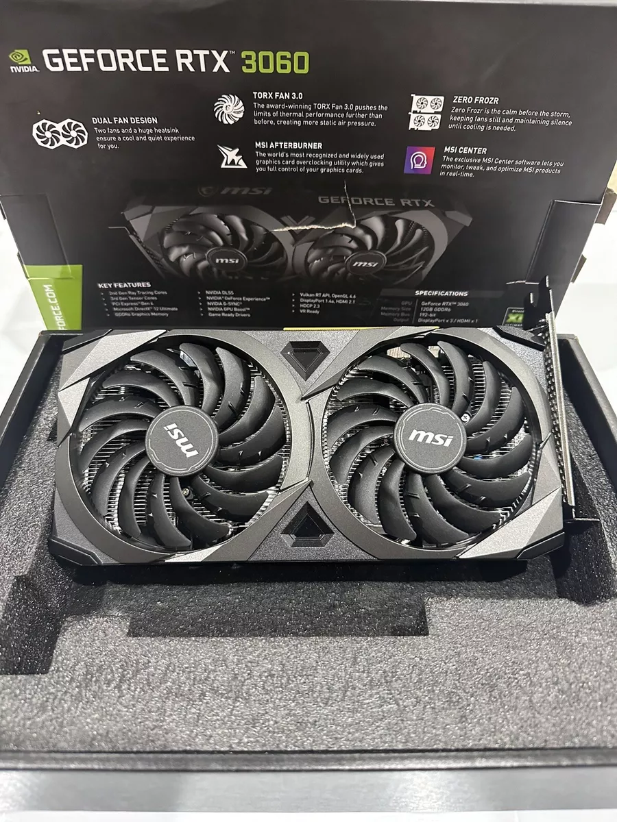 MSI GeForce RTX 3060 VENTUS 2X 12G OC 12GB GDDR6 Graphics Card