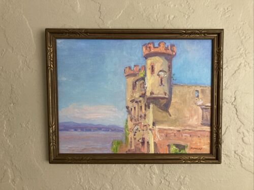 Vintage Original Öl - Plein Air Impressionist Architektur Landschaft - signiert - Bild 7 von 9