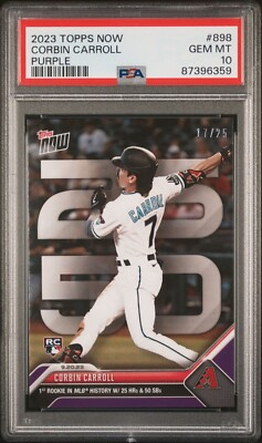 2023 Topps Now - Corbin Carroll #898 Purple /25 (RC) for sale