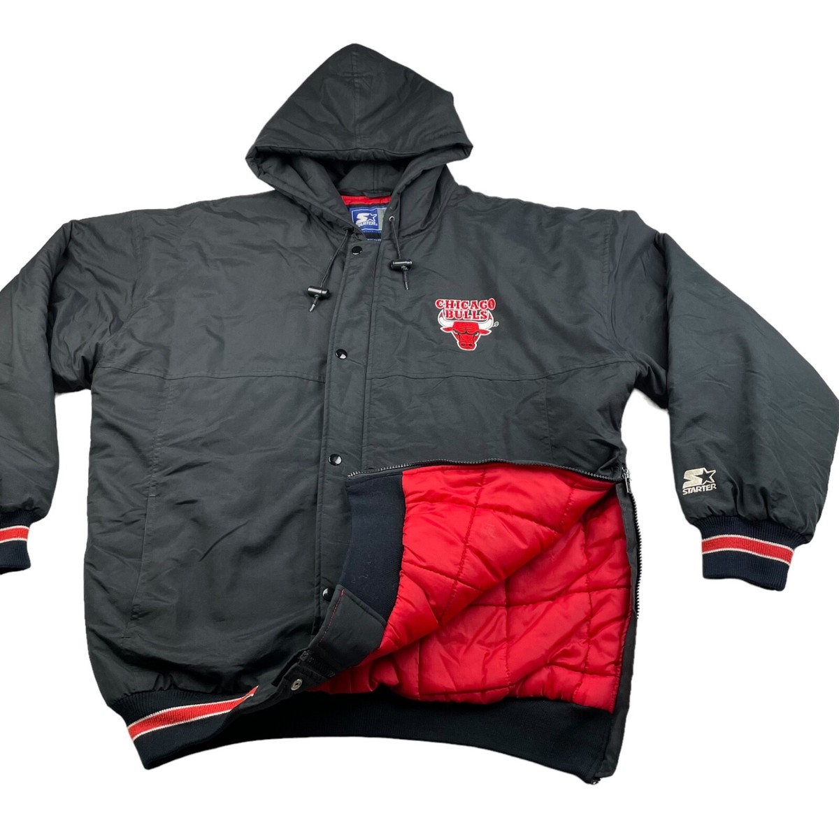 VTG Chicago Bulls x Starter Men's Hooded Insulated Full Zip