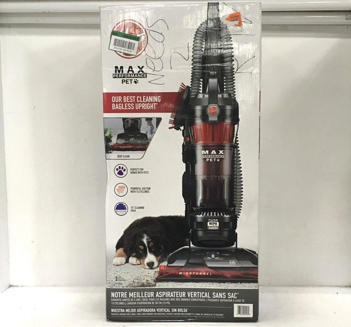 Hoover WindTunnel Whole House Rewind Bagless Pet Upright