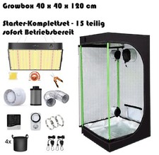 JUNG Growbox Komplettset LED Lampe 40x40x120cm Gewächshaus Komplett Set Cannabis