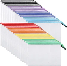 EOOUT 32Pcs Mesh Zipper Pouch Bags, Mesh Bags with Zipper, Zipper Pouch for Orga