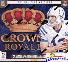 2013 Panini Crown Royale Football Factory Sealed Retail Box-2 AUTOGRAPH/MEM