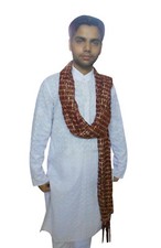 Men Dupatta Traditional Stole Handmade Wedding Indian Sherwani Groom Churidar