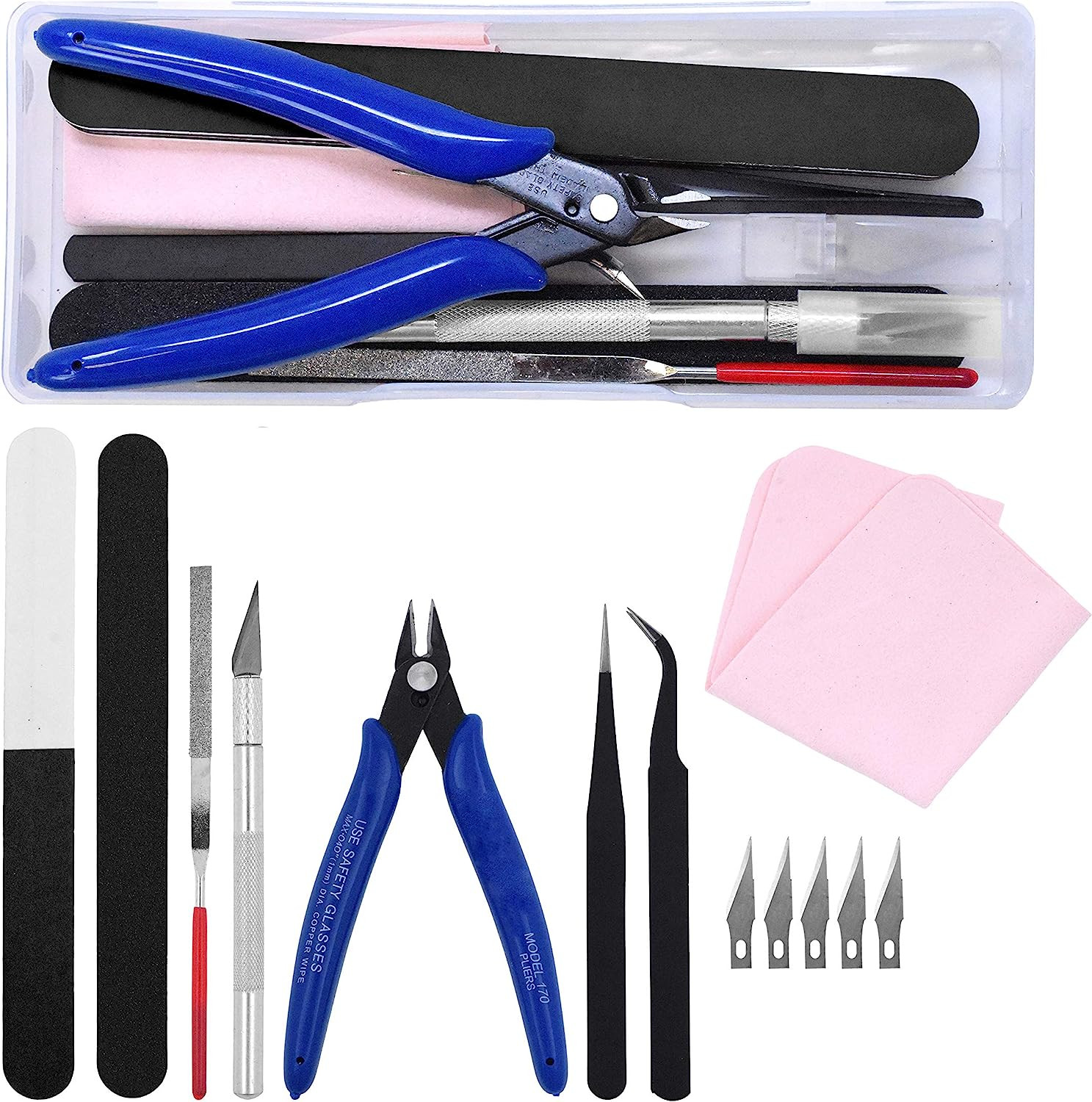 Model Tool Kit - Hobby Building Tool Hardware Basic Set with Hobby Clippers