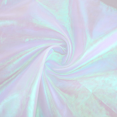 3.3 Yard Sheer Fabric, 118Inch Magic Rainbow Laser Holographic Fabric Gradient O
