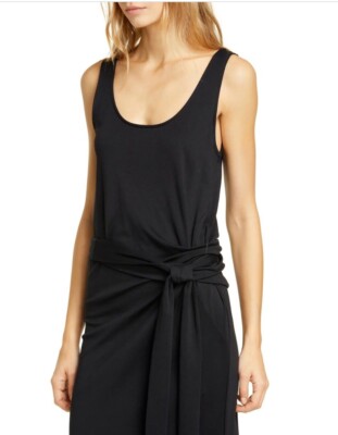 vince pleated scoop neck tank dress 10781081