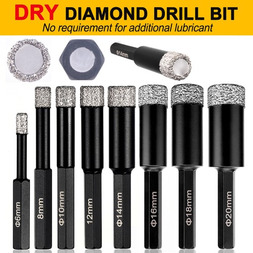 Diamond Tile Dry Drill Bit Hole Saw Cut 