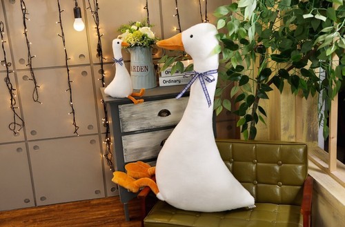 50cm Hot Big White Goose Plush Toy Cute Stuffed Doll Funny Sweet Gift For Kids - Picture 4 of 8