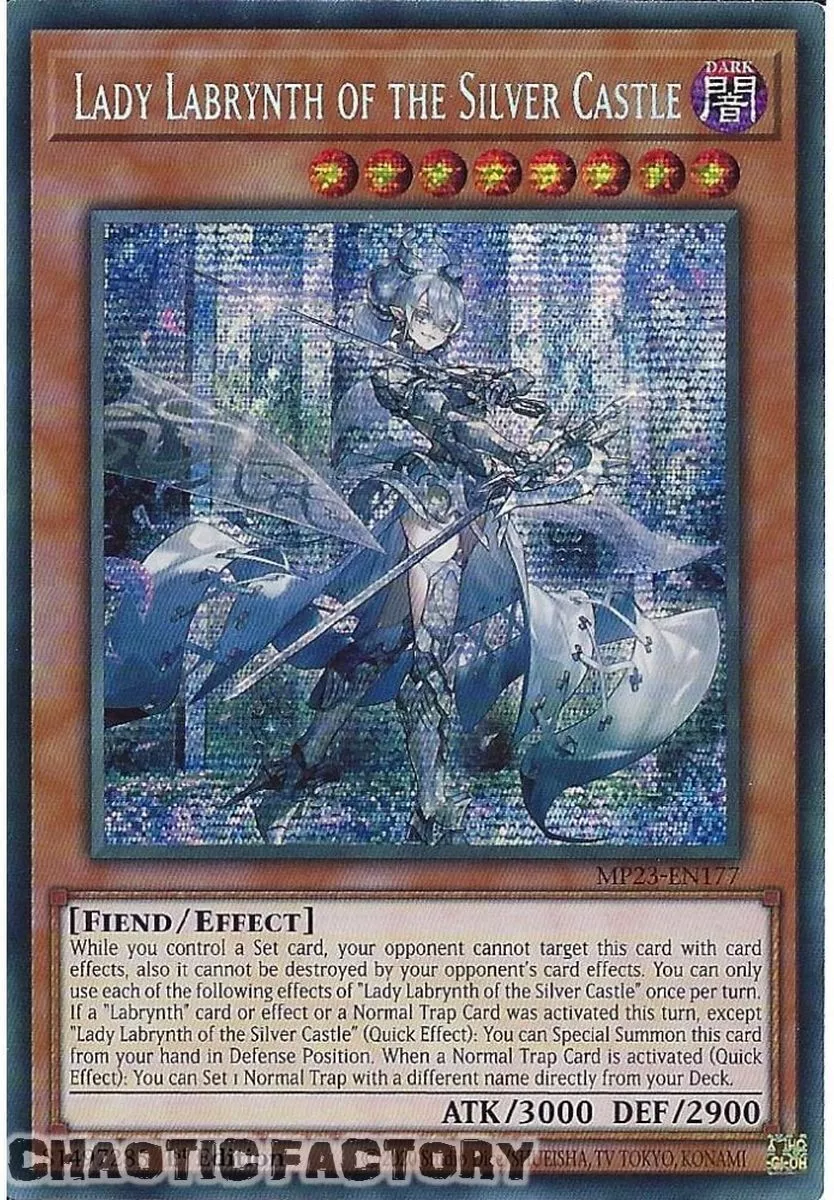 YUGIOH MP23-EN177 Lady Labrynth of the Silver Castle Prismatic Secret Rare  1st E | eBay