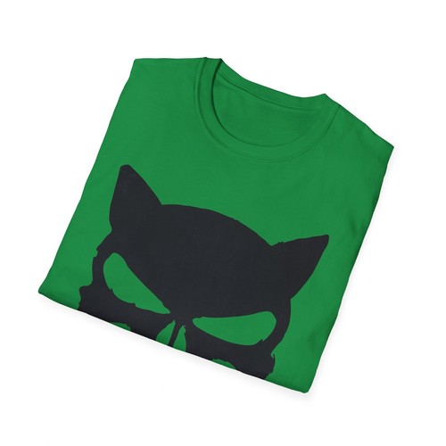 Cat Punisher Skull Unisex Softstyle T-Shirt - Picture 17 of 27