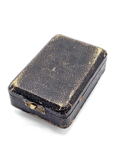 Tombak Granat Medaillon Anhänger/Brosche mit original Etui aus dem 19. Jh. - Bild 9 von 9