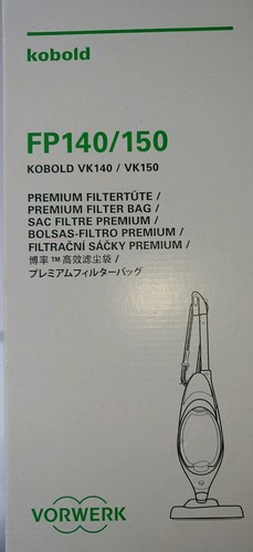 Original Vorwerk Kobold FP140/150 Premium-Filtertüte (6 Stück) Beutel