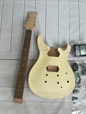 US Ship Semi-finished DIY PRS Electric Guitar Solid Body Rosewood Fretboard