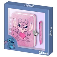 Disney Stitch Disney Angel Heart PlüSch-Tagebuch + Stift Karactermania