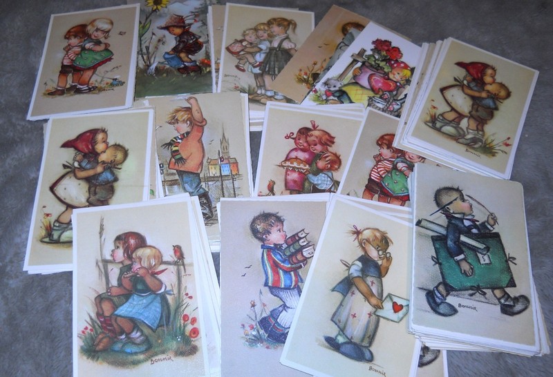 ~200~ Vintage Printed in Belgium Children, Pets and flowers postcards