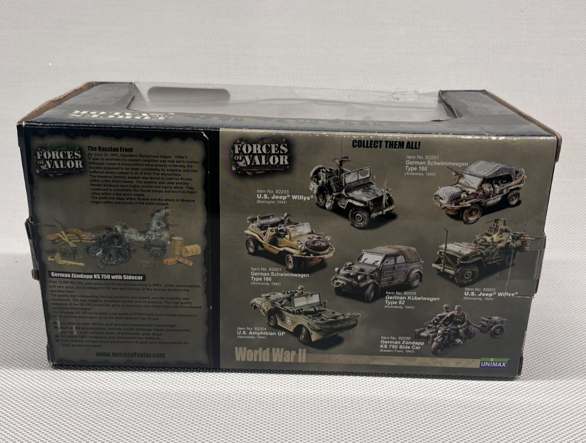 Diecast Forces of Valor 1:32 German KS750 Zundapp Side Car E