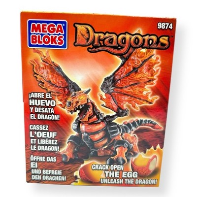 Mega Bloks Dragons Fire & Ice 9874 Flame Dragon Brand New Sealed