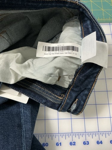 Quince Stretch High Rise Cropped Straight Jeans, Size 27/28 - Picture 4 of 7