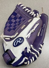 Rawlings FP115PURW  11.5” Fastpitch Softball Glove White Purple RHT