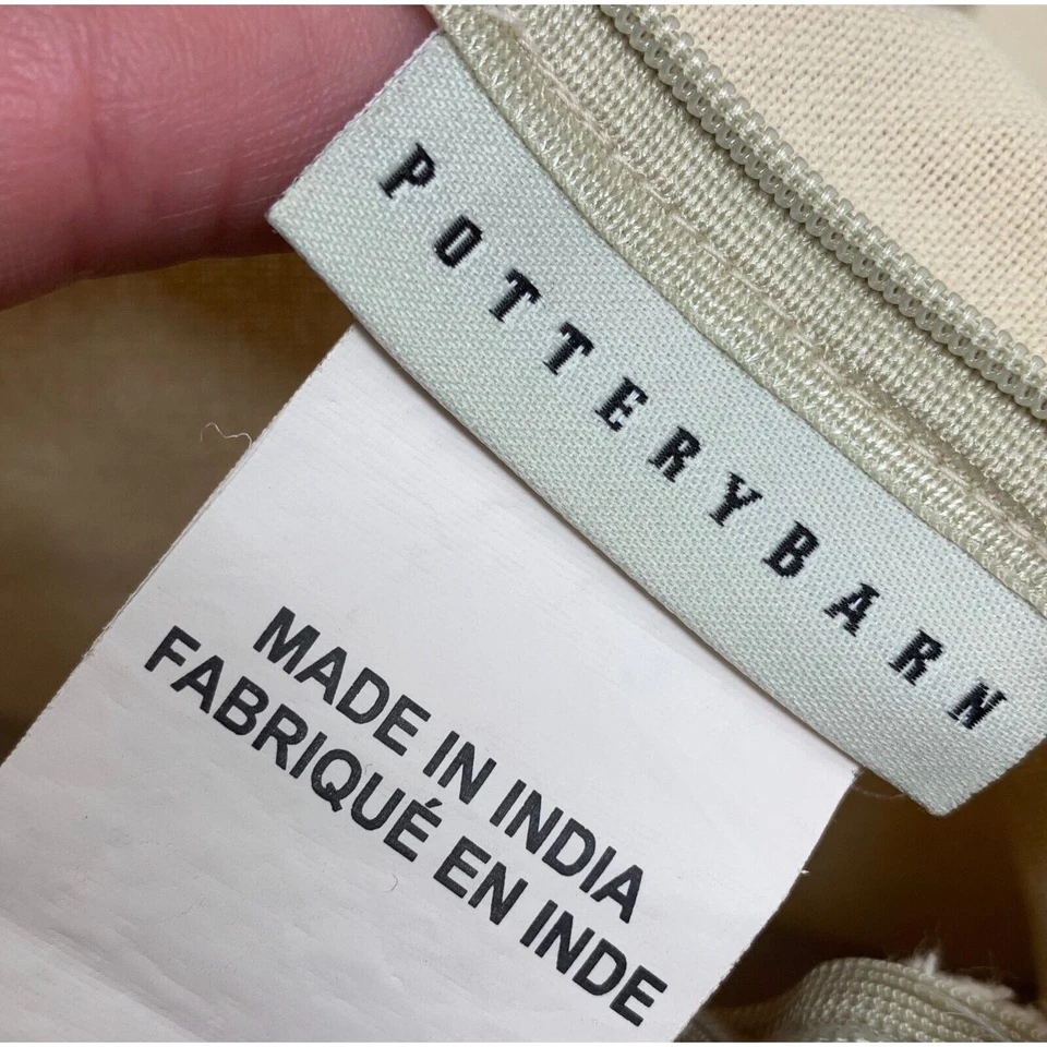 Lote 2 Fundas de Almohada Pottery Barn Patrón Paisley Acento 18x18 Granja Casa de Campo Foto 4 de 4