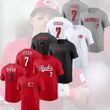 HOT SALE! Spencer Steer #7 Cincinnati Reds 2026 Player Name & Number Fan Look