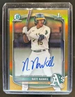 2025 Bowman Nate Nankil Chrome Auto Gold Refractor 1st Prospect #/50 Athletics