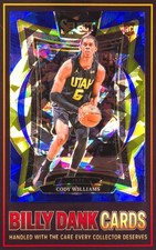 Cody Williams - 2024-25 Panini Select Concourse #71 Blue Cracked Ice (RC) - Jazz
