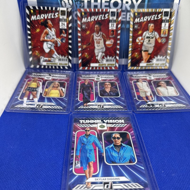 LOT OF 7 WNBA INSERTS Marvels, & Tunnel Vision!!👀👀🔥🔥🔥