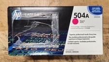 Genuine HP LaserJet Magenta Toner Print Cartridge 504A CE253A