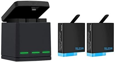 TELESIN 3-Kanal-Ladegerät mit 2 Akkus für GoPro Hero 8 7