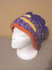 Handmade Crochet Multicolored Floppy Bucket Beanie Hat