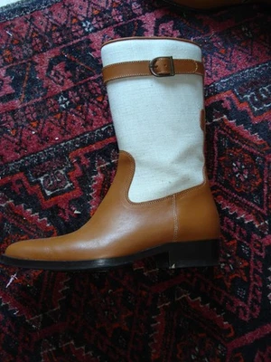 Bottines Aigle neuves toile et cuir - Photo 1/4