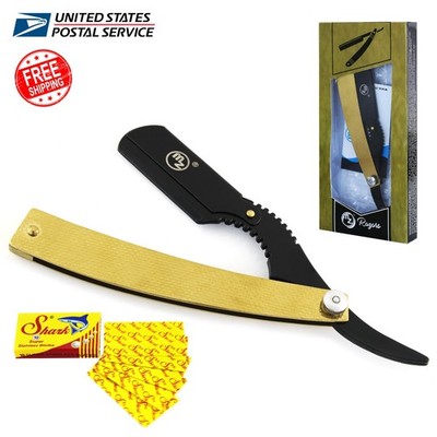 Professional Barber Straight Edge Razor with 10Blades   Classic Cut Free shipp