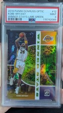 2019-20 Panini Optic Winner Stays Kobe Bryant #12 Lime Green Prizm 111 /149 RARE