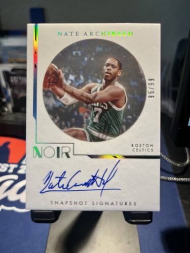2021-22 Panini Noir Snapshot Auto On Card Nate Archibald /99 Celtics