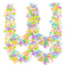 GlyinnHe 33Ft Easter Tinsel Garland with Confetti Colorful Metallic Tinsel A