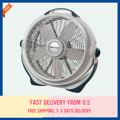 Lasko Wind Machine 20'' 3-Speed Tilt Mechanism Floor Fan, Gray, 3300