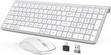 Wireless Keyboard And Mouse Ergonomic Dustproof Portable Number Keypad Silver
