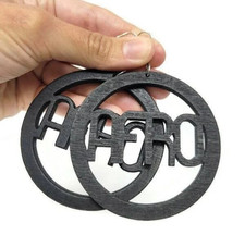 Afro Earrings for Women Wooden Circle Africa Afrocentric Ethnic Earrings